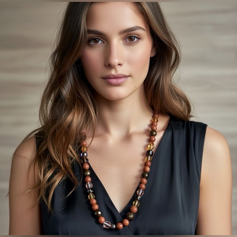 Art Glass Beaded Necklace